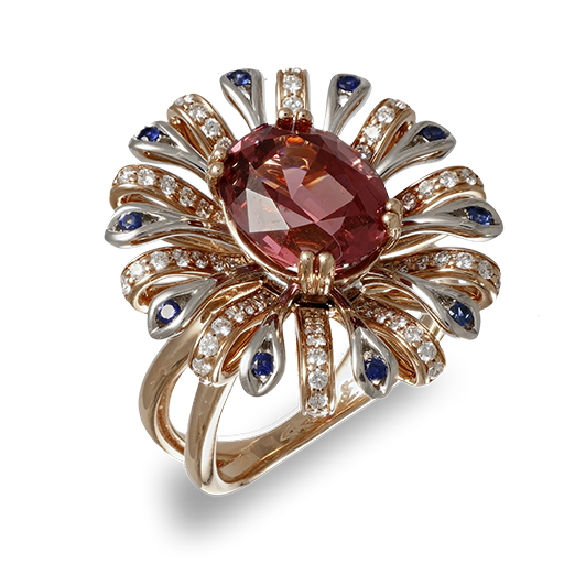 Originale, unbearbeitete ALO Photo Sphere-Aufnahme eines Edelsteinrings
