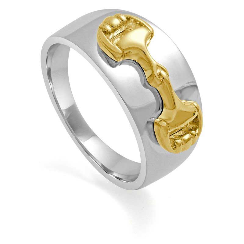 Anillo bicolor de oro y plata captado con ALO